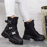 Ghete Dama cu Platforma 2MX501 Negru » meishop.life
