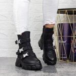 Ghete Dama cu Platforma 2MX501 Negru » meishop.life