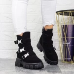 Ghete Dama cu Platforma 2MX501A Negru » meishop.life