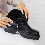 Ghete Dama cu Platforma 2WL300 Negru » meishop.life