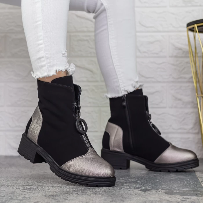 Ghete Dama 2BQ13 Guncolor-Negru » meishop.life