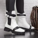 Ghete Dama 2MX372 Alb-Negru » meishop.life