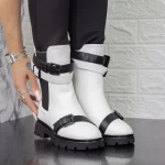 Ghete Dama 2MX372 Alb-Negru » meishop.life