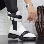 Ghete Dama 2MX372 Alb-Negru » meishop.life