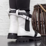Ghete Dama 2MX372 Alb-Negru » meishop.life