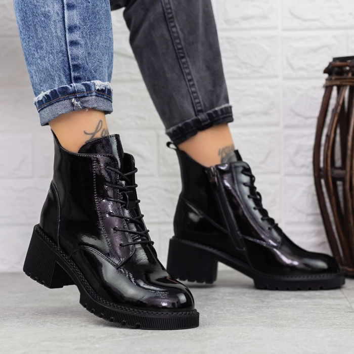 Ghete Dama cu Platforma 1026-3 Negru » meishop.life