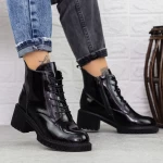 Ghete Dama cu Platforma 1026-3 Negru » meishop.life