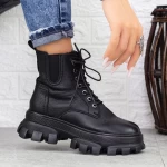Ghete Dama cu Platforma D5691E Negru » meishop.life