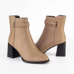 Botine Dama cu toc gros K822-1B Kaki » meishop.life