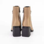 Botine Dama cu toc gros K822-1B Kaki » meishop.life