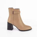 Botine Dama cu toc gros K822-1B Kaki » meishop.life