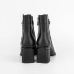 Botine Dama cu toc gros K822-1A Negru » meishop.life