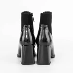 Botine Dama cu toc gros K9191-1A Negru » meishop.life