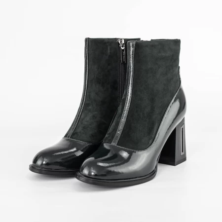 Botine Dama cu toc gros K9191-1B Verde » meishop.life