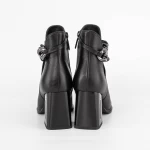 Botine Dama cu toc gros K9191-3A Negru » meishop.life