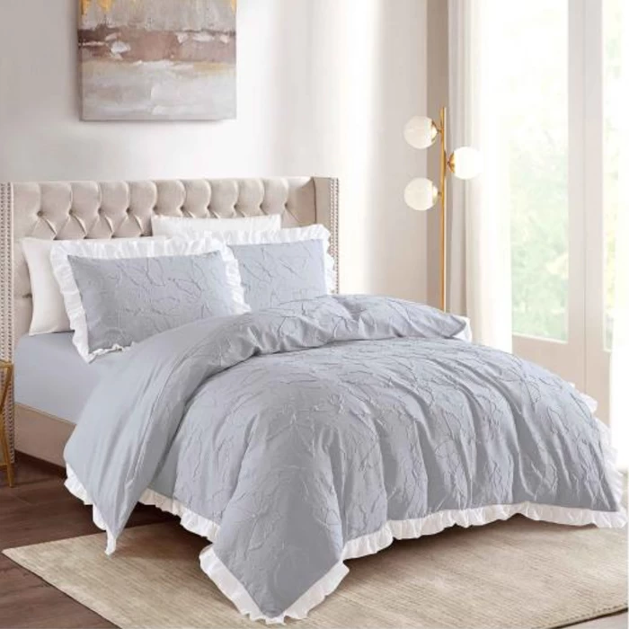 Lenjerie de pat din finet cu elastic 4 piese CHE342 PRIMAVARA