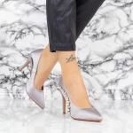 Pantofi Stiletto 2XKK7 Gri » meishop.life