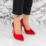 Pantofi Stiletto 2XKK7 Rosu » meishop.life