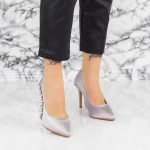 Pantofi Stiletto 2XKK7 Gri » meishop.life