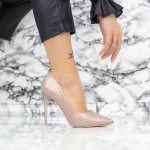 Pantofi Stiletto 2YZ1 Champagne » meishop.life