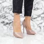 Pantofi Stiletto 2YZ1 Champagne » meishop.life