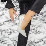 Pantofi Stiletto 2YZ1 Argintiu » meishop.life