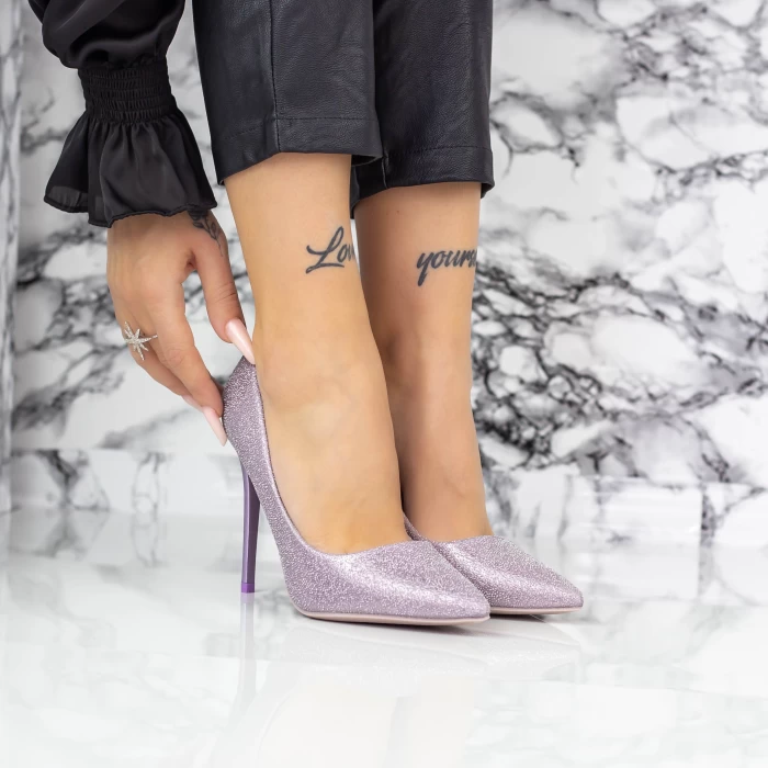 Pantofi Stiletto 2YZ1 Mov » meishop.life