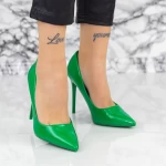 Pantofi Stiletto 2YZ1 Verde » meishop.life