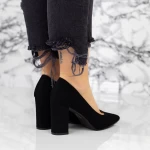 Pantofi cu Toc gros 2YZ6 Negru » meishop.life