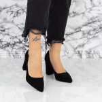 Pantofi cu Toc gros 2YZ6 Negru » meishop.life