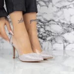 Pantofi Stiletto 2XKK6 Argintiu » meishop.life