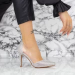 Pantofi Stiletto 2XKK6 Argintiu » meishop.life