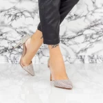 Pantofi Stiletto 2XKK6 Champagne » meishop.life