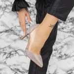 Pantofi Stiletto 2XKK6 Champagne » meishop.life