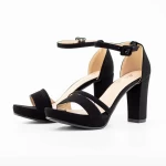 Sandale Dama cu Toc gros si Platforma 2YXD69 Negru » meishop.life