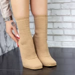 Botine Dama cu Toc subtire 2BLD1 Kaki » meishop.life