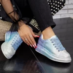 Pantofi Sport Dama 2XJ85 Albastru deschis » meishop.life