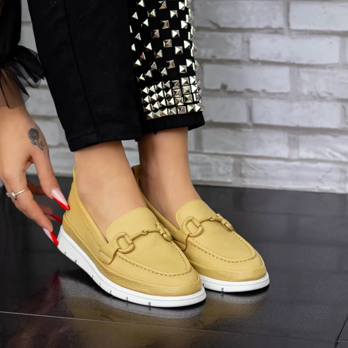 Pantofi Casual Dama 2KM6 Galben » meishop.life