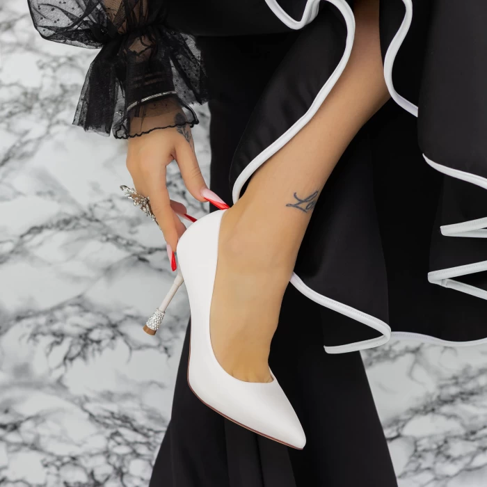 Pantofi Stiletto 2DC8 Bej » meishop.life
