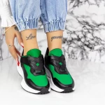 Pantofi Sport Dama 2XJ92-1 Negru-Verde » meishop.life