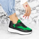 Pantofi Sport Dama 2XJ92-1 Negru-Verde » meishop.life