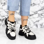 Pantofi Sport Dama 2N37 Negru-Bej » meishop.life