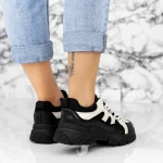 Pantofi Sport Dama 2N37 Negru-Bej » meishop.life