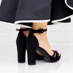 Sandale Dama cu Toc gros si Platforma 2YXD69 Negru » meishop.life