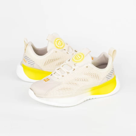 Pantofi Sport Barbati T200 Alb-Galben » meishop.life