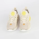 Pantofi Sport Barbati T200 Alb-Galben » meishop.life