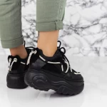 Pantofi Sport Dama cu Platforma 2WL92 Negru » meishop.life
