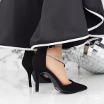 Pantofi Stiletto 2XKK81 Negru » meishop.life