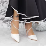 Pantofi Stiletto 2XKK81 Alb » meishop.life