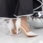 Pantofi Stiletto 2XKK81 Alb » meishop.life